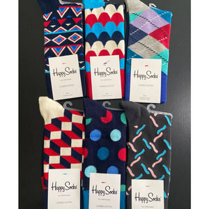 Happy Socks - 6 pairs - NEW - Size: 9-11 II